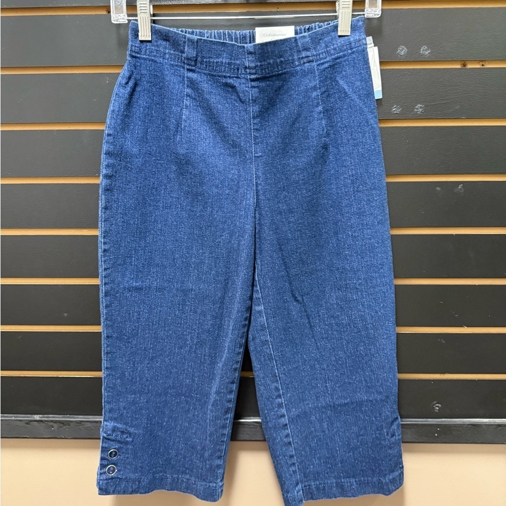 Croft & Barrow Denim Capri Pants 6P Mid Rise
